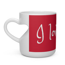 Load image into Gallery viewer, I love you!-Heart Shape Mug
